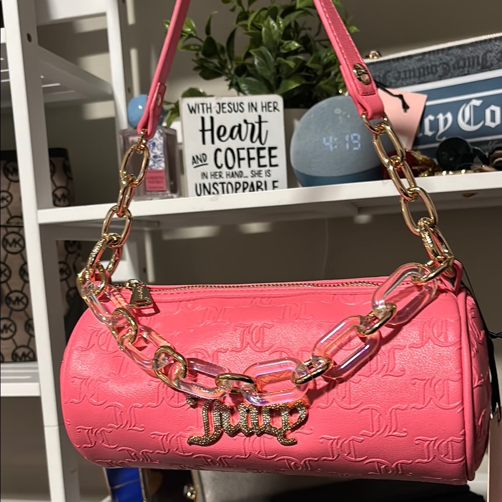 COPY - Juicy Couture Bling Bling Roll Bag Pink Shoulder Bag